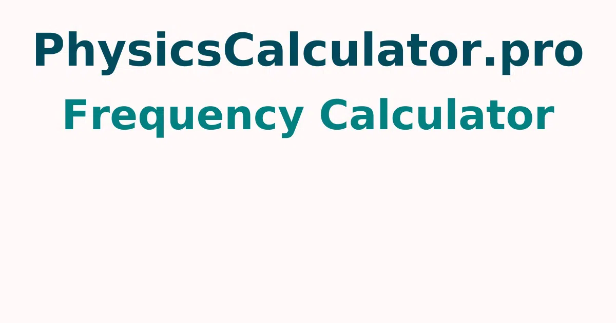 Frequency Calculator