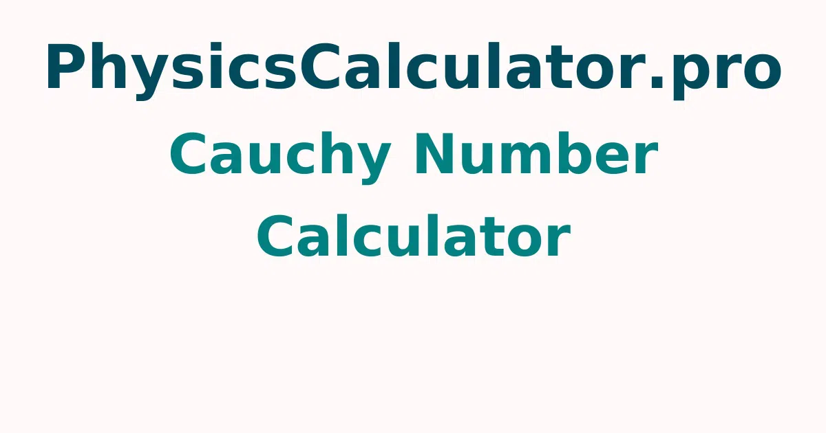 Cauchy Number Calculator