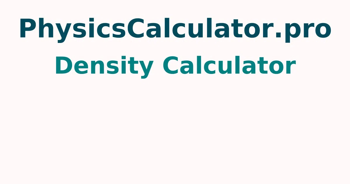 Density Calculator
