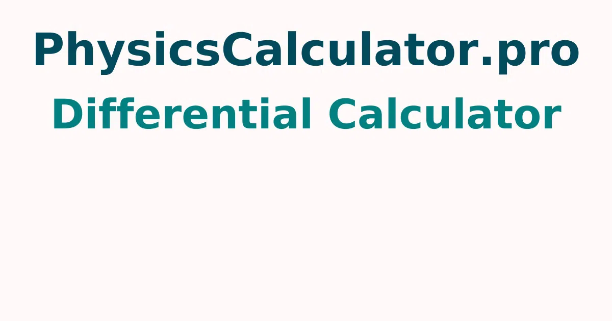 Differential Calculator