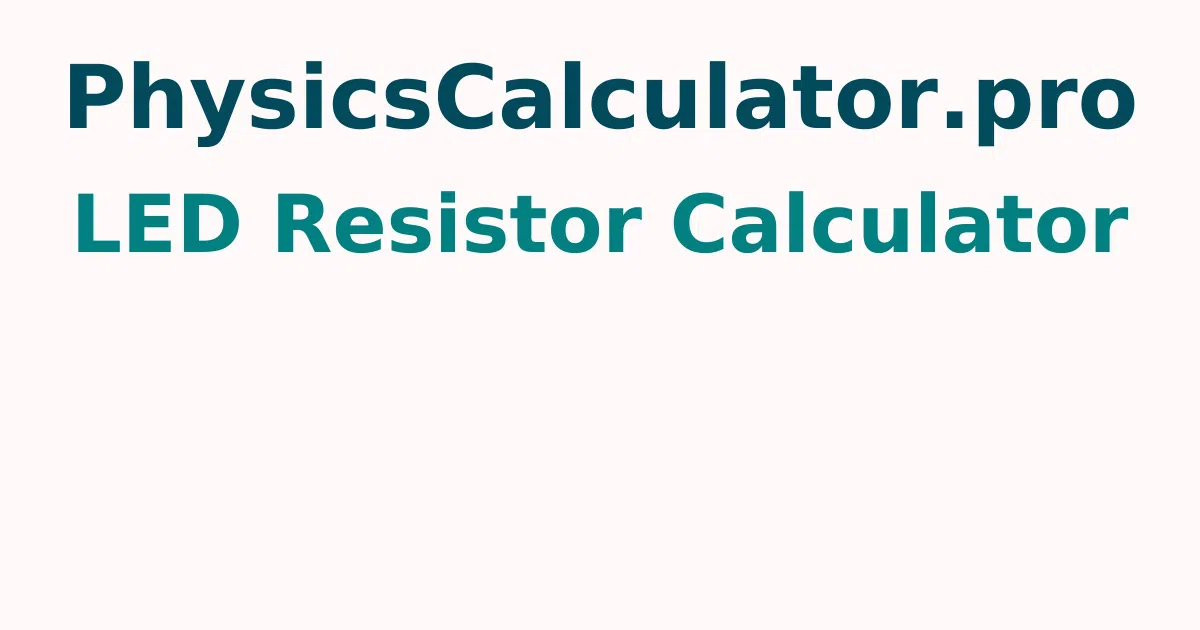 LED Resistor Calculator