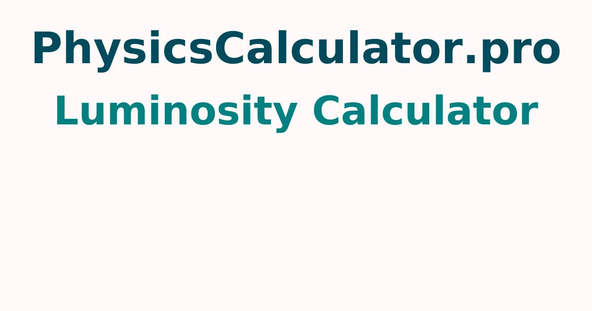 Luminosity Calculator