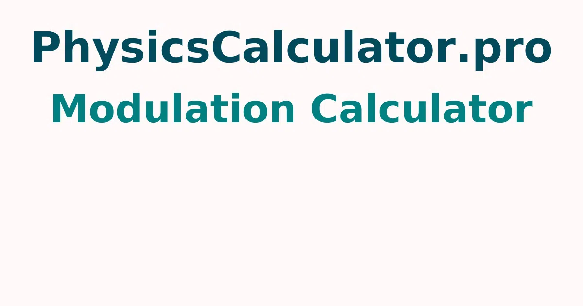 Modulation Calculator