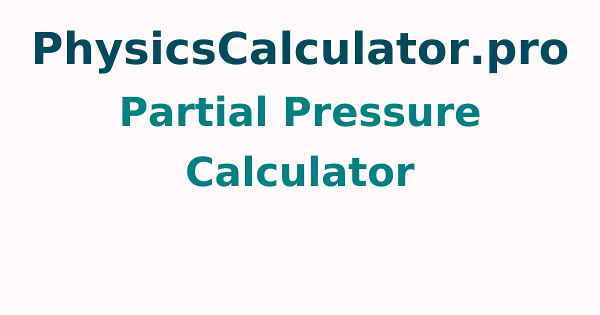 Partial Pressure Calculator